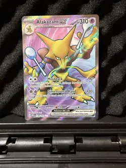 Pokemon TCG Alakazam EX Holo Ultra Rare Dual Set, Scarlet and Violet 151 - Image 1