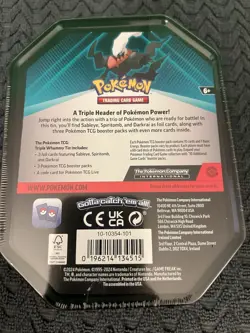 Pokemon TCG: Triple Whammy Darkrai Collector's Tin - Sealed - Brand New - Image 3