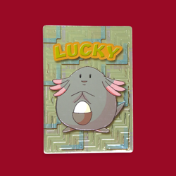 CHANSEY (LUCKY)--JAPANESE MEIJI EMBOSSED PROMO FOIL POKEMON CARD - Image 1