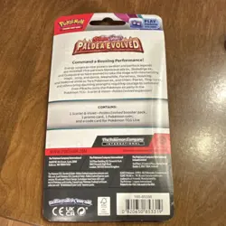 Pokemon TCG Scarlet & Violet Paldea Evolved Booster Pack w/ Smoliv Promo & Coin - Image 2