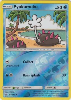 Pokemon - Pyukumuku - 52/236 - Reverse Holo - Unified Minds - NM/M - Image 1