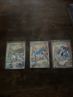 Pokemon TCG Paldea Evolved Quaxly IR, Quaxwell IR, Quaquaval EX Sir - Image 1