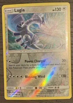 Lugia 131/181 Reverse SM Team Up Holo Rare Pokemon TCG LP - Image 1