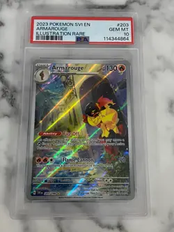 POKEMON SCARLET & VIOLET ILLUSTRATION RARE #203 ARMAROUGE PSA 10 ENGLISH - Image 1