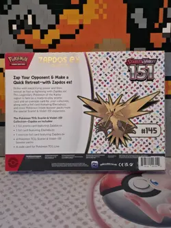 Pokemon TCG Scarlet & Violet 151 Zapdos Ex Collection |BRAND NEW SEALED Pokemon - Image 2