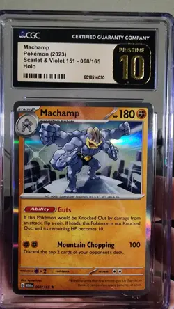 POP 1 Machamp Holo Pokemon Scarlet & Violet 151 CGC Pristine 10 068/165 - Image 1