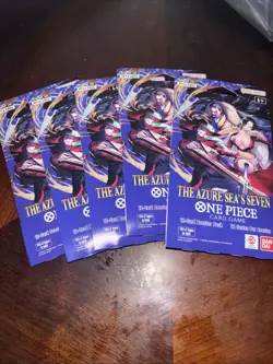 One Piece OP14-EB04 The Azure Sea’s Seven - Lot Of 5 Sleeved Booster Packs - Image 1