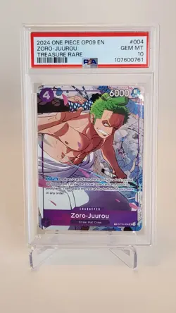 2024 One Piece OP09 English Zoro-Juurou Treasure Rare PSA 10 - Image 1