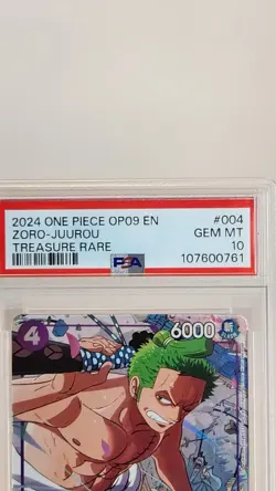 2024 One Piece OP09 English Zoro-Juurou Treasure Rare PSA 10 - Image 3