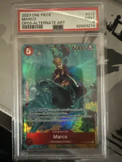 2023 ONE PIECE MARCO OP03-ALTERNATE ART #013 GEM MT 9 - Image 1