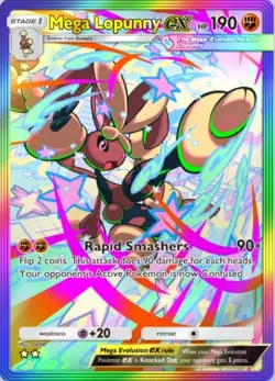 Pokemon Pocket Rainbow MEGA Lopunny ex (DIGITAL CARD) BUY MULTIPLE GET DISCOUNT - Image 1