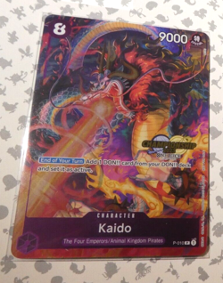 One Piece Card Game English Championship Carte Holo Foil Kaido P-010 Alt Mint - Image 1