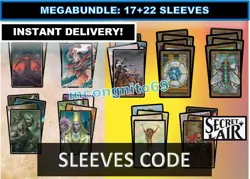 MAGIC MTGA MTG ARENA CODE CARD SECRET LAIR MEGA DROP SLEEVES JUNE AUGUST 2022 - Image 1