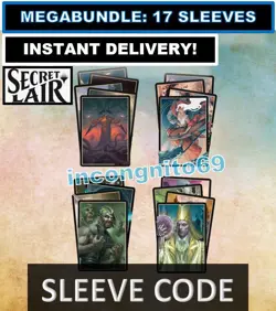 MAGIC MTGA MTG ARENA CODE CARD SECRET LAIR MEGA DROP SLEEVES JUNE AUGUST 2022 - Image 2