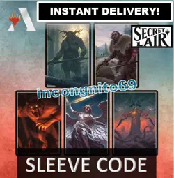 MAGIC MTGA MTG ARENA CODE CARD SECRET LAIR MEGA DROP SLEEVES JUNE AUGUST 2022 - Image 3