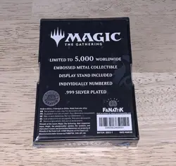 Ajani Goldmane Silver Plated Metal Card Magic The Gathering Fanattik - Image 2