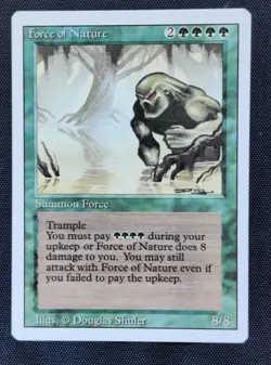 1994 Magic The Gathering FORCE OF NATURE Revised 3rd Edition Rare NM Unplayed - Image 1