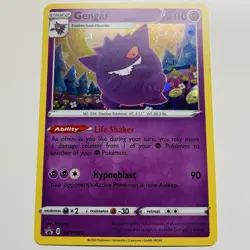 Pokemon Gengar Sword & Shield Black Star Promo SWSH052 Cosmos Holo Near Mint+ - Image 2