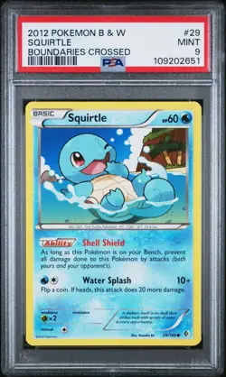 PSA 9 Pokemon Squirtle 29/149 Black and White Boundaries Crossed - Image 1