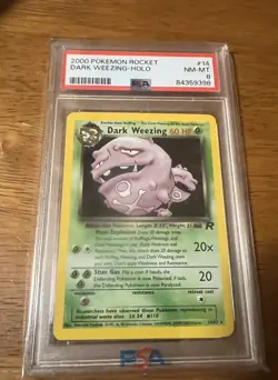 PSA 8 Dark Weezing Holo Team Rocket 2000 Pokemon 14/82 English - Image 1