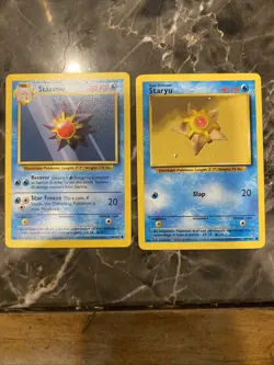 Starmie 64/102 and Staryu 65/102 Base Set 1999 Pokemon Lot Of 2 Cards - LP/MP - Image 1