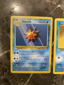Starmie 64/102 and Staryu 65/102 Base Set 1999 Pokemon Lot Of 2 Cards - LP/MP - Image 2