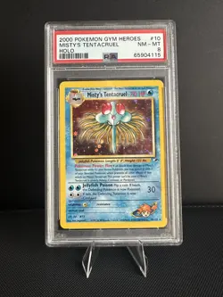 2000 POKEMON GYM HEROES #10 MISTY'S TENTACRUEL HOLO 10/132 PSA 8 - Image 1