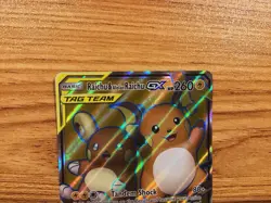 Pokemon TCG Raichu & Alolan Raichu GX (Full Art) 220/236 Sm-Unified Minds Holo - Image 4