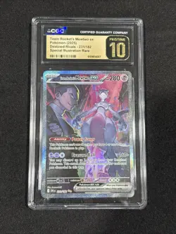 Pokemon Team Rocket's Mewtwo ex Destined Rivals SIR #231 CGC 10 Pristine - Image 1