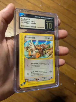 (POP 3) CGC 10 PRISTINE 2003 Pokemon Skyridge Farfetch'd 55/144 Card - Image 2
