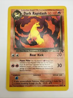 Dark Rapidash 44/82 Team Rocket Regular Vintage Pokemon Card - Image 3