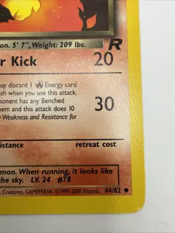 Dark Rapidash 44/82 Team Rocket Regular Vintage Pokemon Card - Image 5