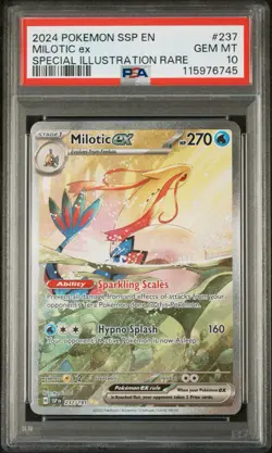 2024 Pokemon Surging Sparks Milotic EX SIR 237/191 PSA 10 - Image 1