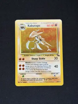 Pokemon Vintage Holo Rare Kabutops 9/62 Fossil WotC 1999 NEAR MINT - Image 1