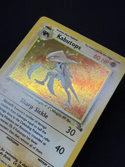 Pokemon Vintage Holo Rare Kabutops 9/62 Fossil WotC 1999 NEAR MINT - Image 2