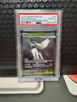 2025 Pokemon Mega Evolution Absol EX Special Illustration Rare PSA 10 - Image 1