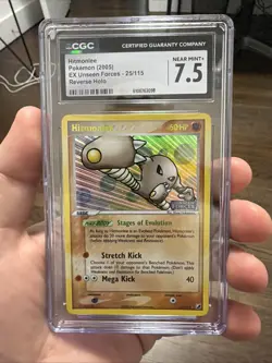 CGC 7.5 Hitmonlee Pokemon EX Unseen Forces Reverse Holo - Image 1
