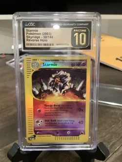 CGC Pristine 10 Pokemon Skyridge Starmie 30/144 Reverse Holo - POP 3 - WOTC Last - Image 1