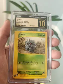 (POP 3) CGC 10 PRISTINE 2003 Pokemon Skyridge Pineco 86/144 Card - Image 1