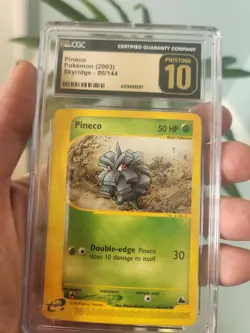 (POP 3) CGC 10 PRISTINE 2003 Pokemon Skyridge Pineco 86/144 Card - Image 2