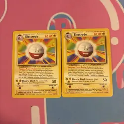*LOT OF 2*Pokemon TCG - Electrode - 21/102 - Unlimited Base Set - LP Rare (1999) - Image 1