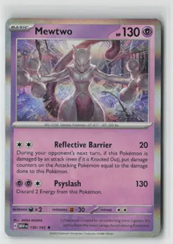 Pokemon Mewtwo #150/165 SV: Scarlet & Violet 151 Near Mint or Better - Image 1