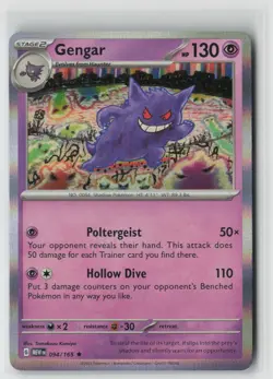 Pokemon Gengar #094/165 SV: Scarlet & Violet 151 Near Mint or Better - Image 1