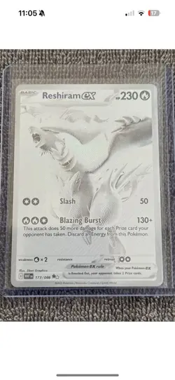 Pokemon TCG Reshiram EX White Flare Mint-Near Mint Condition Card 173/086 BWR - Image 1