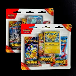 2x Pokemon TCG Surging Sparks 3 pack Blisters - 1 ZAPDOS & 1 QUAGSIRE New Sealed - Image 1