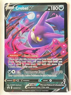 Crobat V SWSH110 Black Star Promo Trainer Toolkit 2021 Pokemon TCG Near Mint NM - Image 3