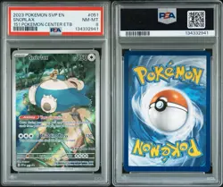2023 POKEMON 151 POKEMON CENTER ELITE TRAINER BOX PROMO SVP #051 SNORLAX PSA 8 - Image 3
