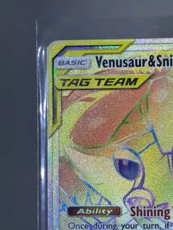 Pokemon TCG Venusaur & Snivy GX (Secret Rare) 249/236 SM:Cosmic Eclipse Holo NM - Image 2