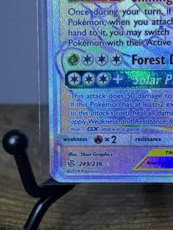 Pokemon TCG Venusaur & Snivy GX (Secret Rare) 249/236 SM:Cosmic Eclipse Holo NM - Image 4