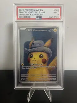 Pokemon Pikachu With Grey Felt Hat Van Gogh Promo 085 PSA 9 - Image 1